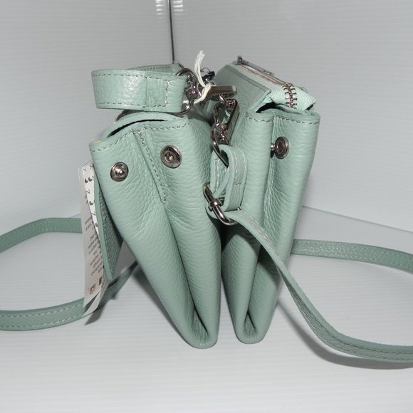 MICHELLE MOON Small Double-Sided Purse,100% Leather, Made in Italy. - Picture 3 of 7